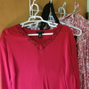 Red pull over blouse
